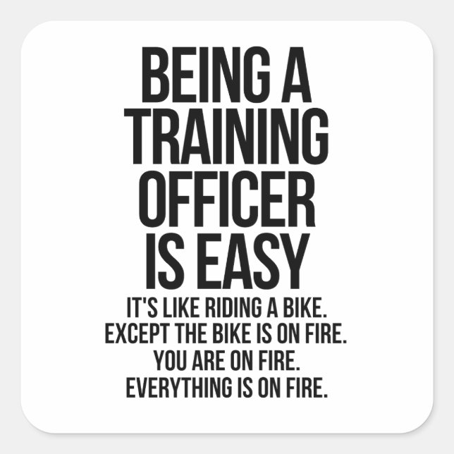 Training officer square sticker (Front)