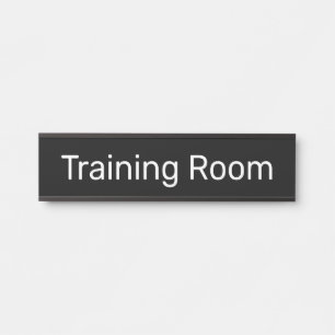 Training Room Black Door Sign