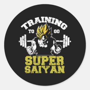 Training To Go Super Sayan Classic Round Sticker