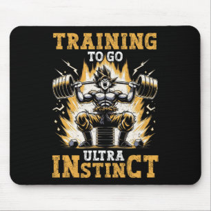 Training To Go Ultra Instinct Gym Weightlifting Di Mouse Mat