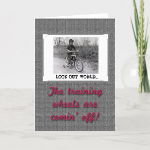 Training Wheels Funny Retro Graduation Card