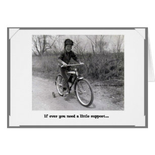 Training wheels support Card