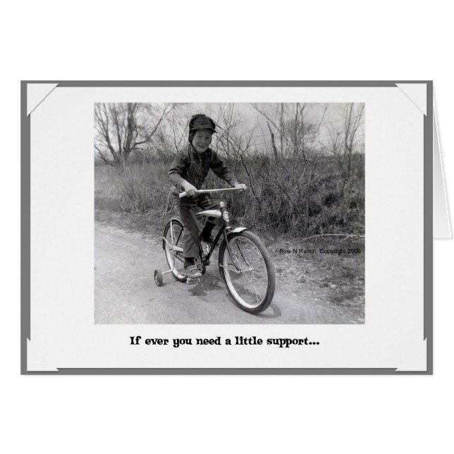 Training wheels support Card (Front Horizontal)
