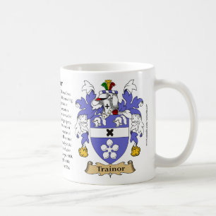 Trainor, the Origin, the Meaning and the Crest Coffee Mug