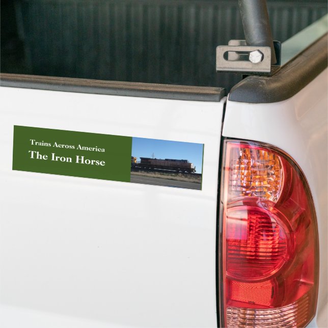 Trains across America the Iron Horse bumper St. Bumper Sticker (On Truck)