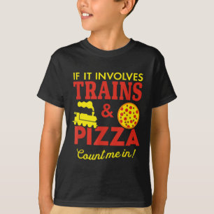 Trains And Pizza Fun Autism Awareness T-Shirt