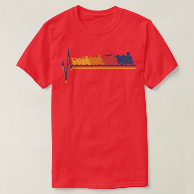 Trains Locomotive Railroad T-Shirt (Design Front)