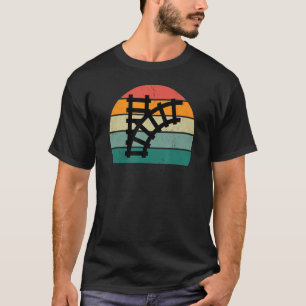 Trains railway locomotive conductor rail track sta T-Shirt