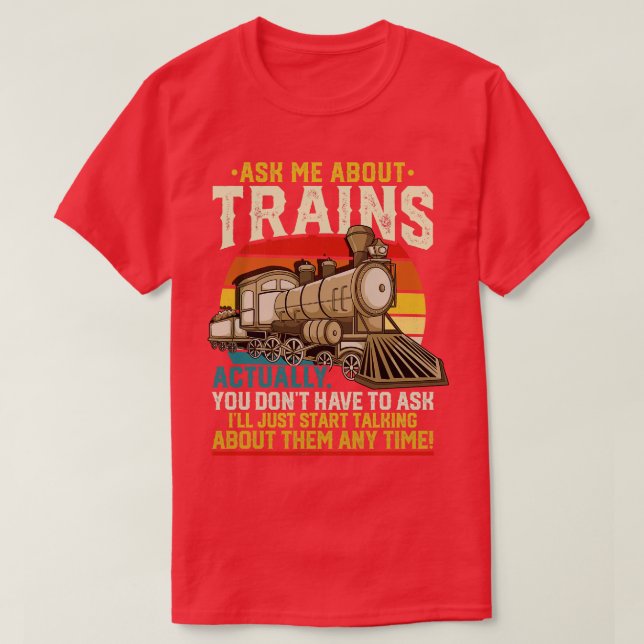 Trains Trainspotter T-Shirt (Design Front)