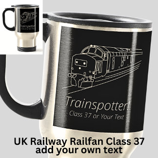 Trainspotter Class 37 Railfan UK Railway Diesel Travel Mug