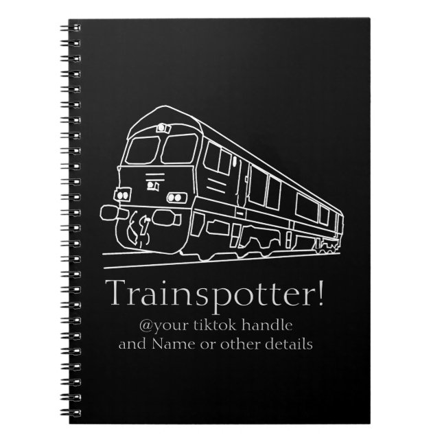 Trainspotter Class 66 Train Railway Railfan Diesel Notebook (Front)