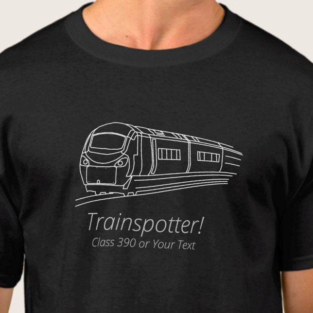 Trainspotter Train Spotter Railfan UK Railway C390 T-Shirt (Creator Uploaded)