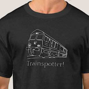 Trainspotter Train Spotter Railfan UK Railway      T-Shirt