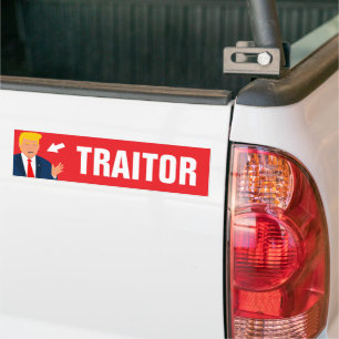 Traitor Anti Trump Car Bumper Sticker