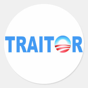 TRAITOR Obama Classic Round Sticker