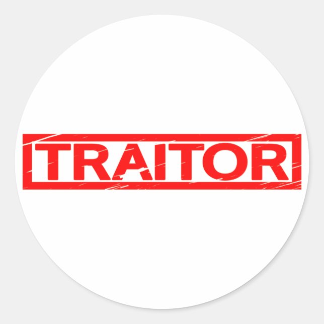 Traitor Stamp Classic Round Sticker (Front)