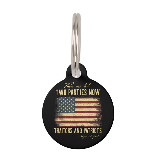 Traitors and Patriots  Pet Tag (Front)