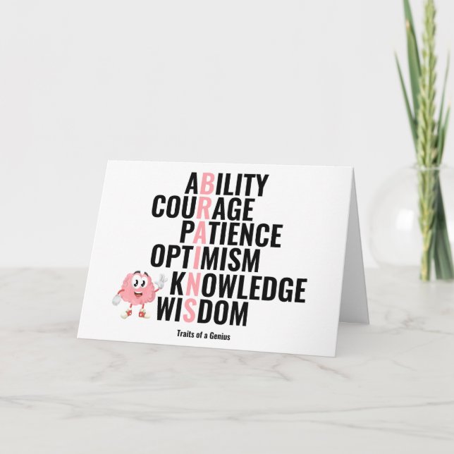 Traits of a Genius Card (Front)