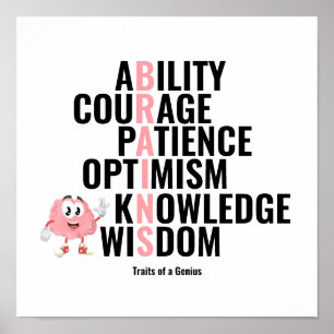 Traits of a Genius Poster