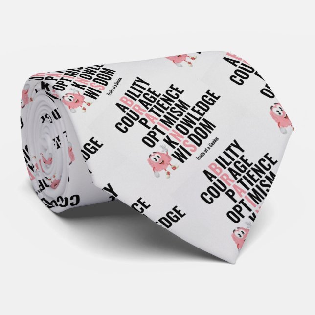 Traits of a Genius Tie (Rolled)