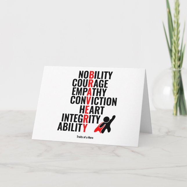 Traits of a Hero Card (Front)