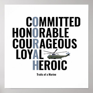 Traits of a Marine Poster