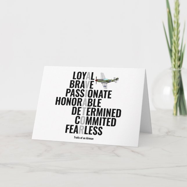 Traits of an Airman Card (Front)