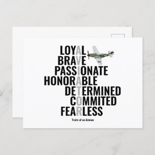 Traits of an Airman Postcard