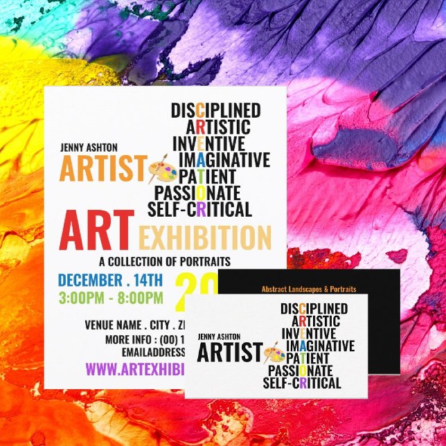 Traits of an Artist, Artist Exhibition Advertising Flyer (Creator Uploaded)