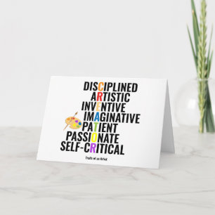 Traits of an Artist Card