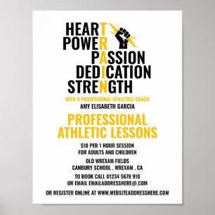 Traits of an Athlete, Athletics Lesson Advertising Poster