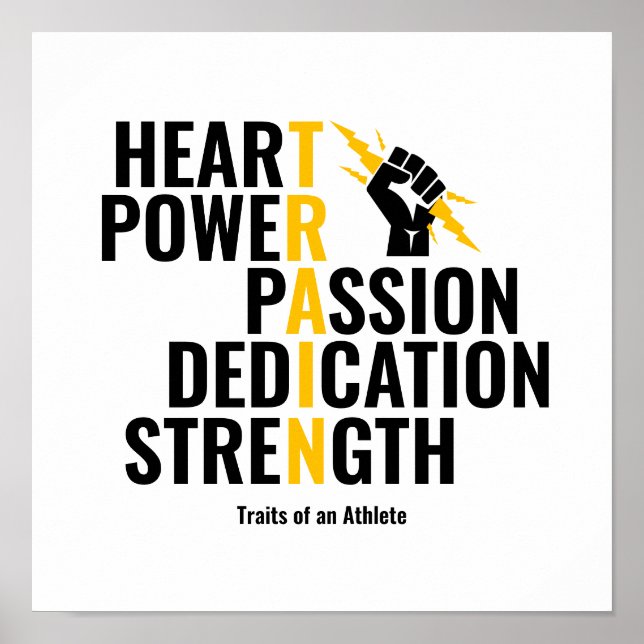 Traits of an Athlete Poster (Front)