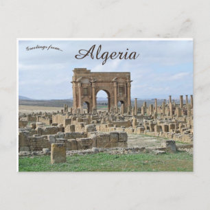 Trajan's Arch Within the Ruins of Timgad Algeria Postcard