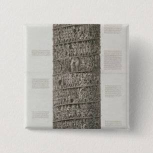 Trajan's Column (engraving) 15 Cm Square Badge