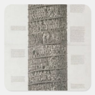 Trajan's Column (engraving) Square Sticker