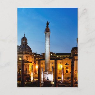 Trajan's column postcard