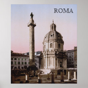 Trajan's Pillar in Rome (c. 1900) Poster