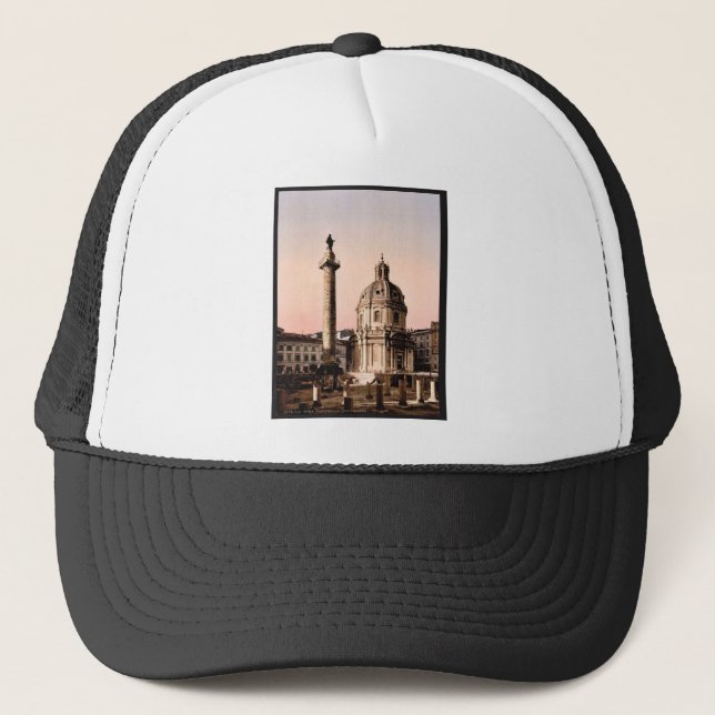 Trajan's Pillar, Rome, Italy classic Photochrom Trucker Hat (Front)