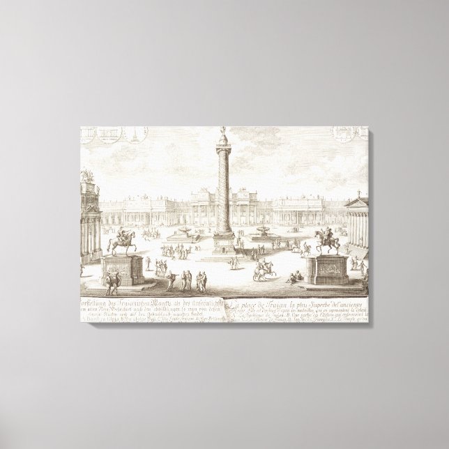 Trajan's Square Rome, from 'Entwurf einer historis Canvas Print (Front)