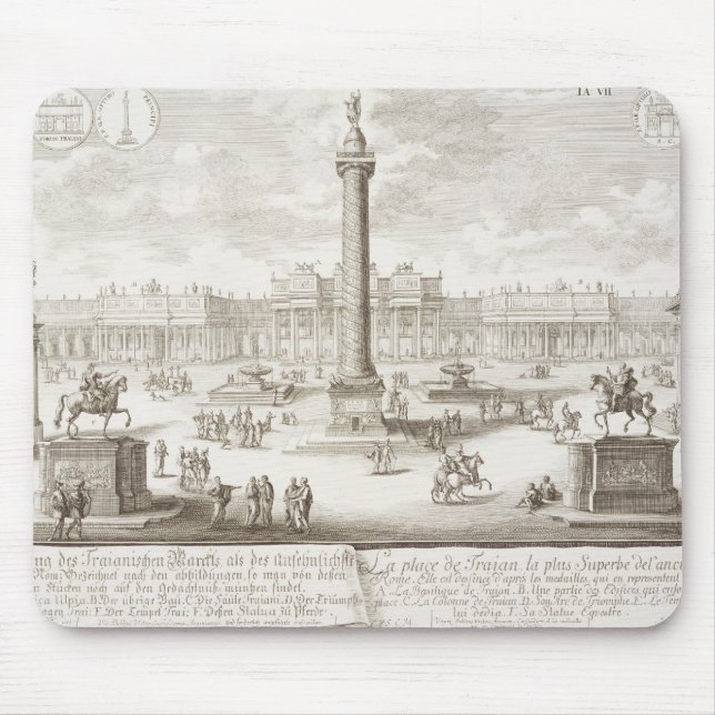 Trajan's Square Rome, from 'Entwurf einer historis Mouse Mat (Front)