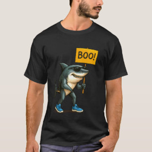 Tralalero Shark Boo Sign Funny Brainrot Halloween  T-Shirt
