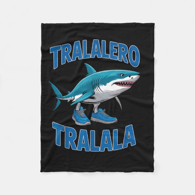 Tralalero Tralala Funny Italian Brainrot Toddlers  Fleece Blanket (Front)