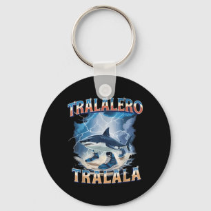 Tralalero Tralala Funny Shark Italian Brainrot Key Ring