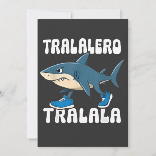 Tralalero Tralala Funny Shark Meme Invitation