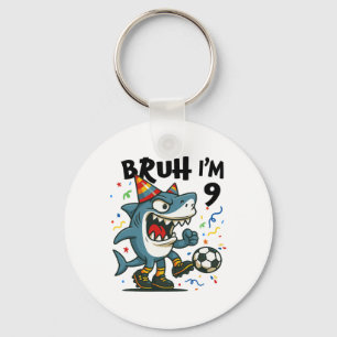 Tralalero Tralala Italian Brain Red Boy Soccer 9th Key Ring