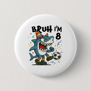 Tralalero Tralala Italian Brainrot Boy Soccer 8th 6 Cm Round Badge