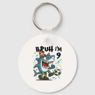 Tralalero Tralala Italian Brainrot Boy Soccer 9th Key Ring