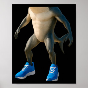 Tralalero Tralala Italian Brainrot Halloween Costu Poster