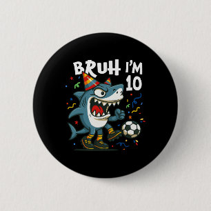 Tralalero Tralala Italian Brainrot Soccer 10th Bir 6 Cm Round Badge