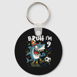 Tralalero Tralala Italian Brainrot Soccer 9th Birt Key Ring